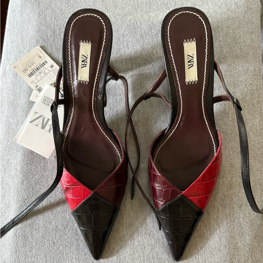 Zara Women’s animal print sling back
